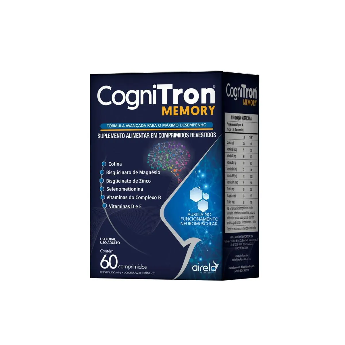 Suplemento Cognitron Memory C/60 Cápsulas - para Função Cognitiva com Alta Absorção