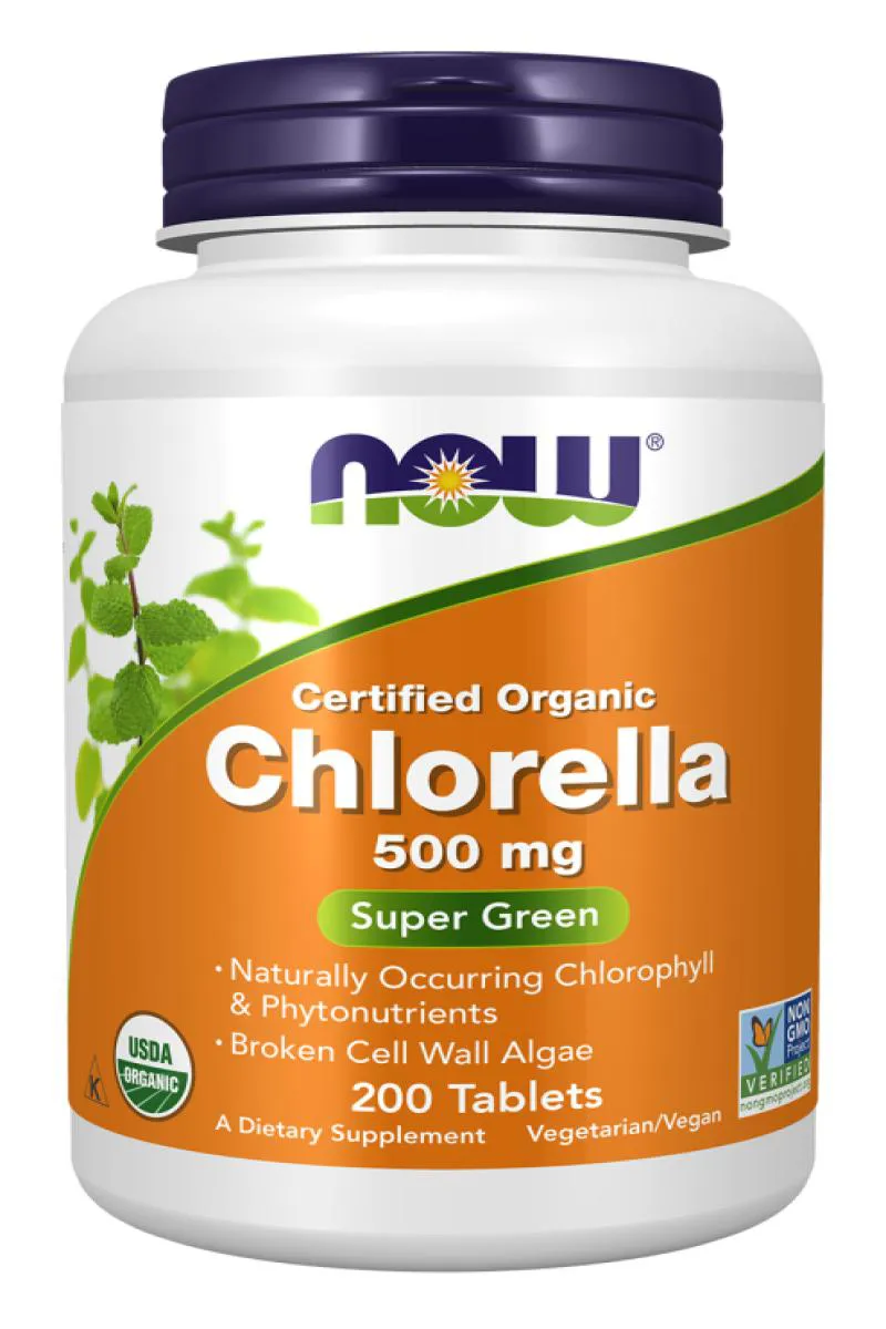 Chlorella 500Mg Now Foods 200 Tabletes