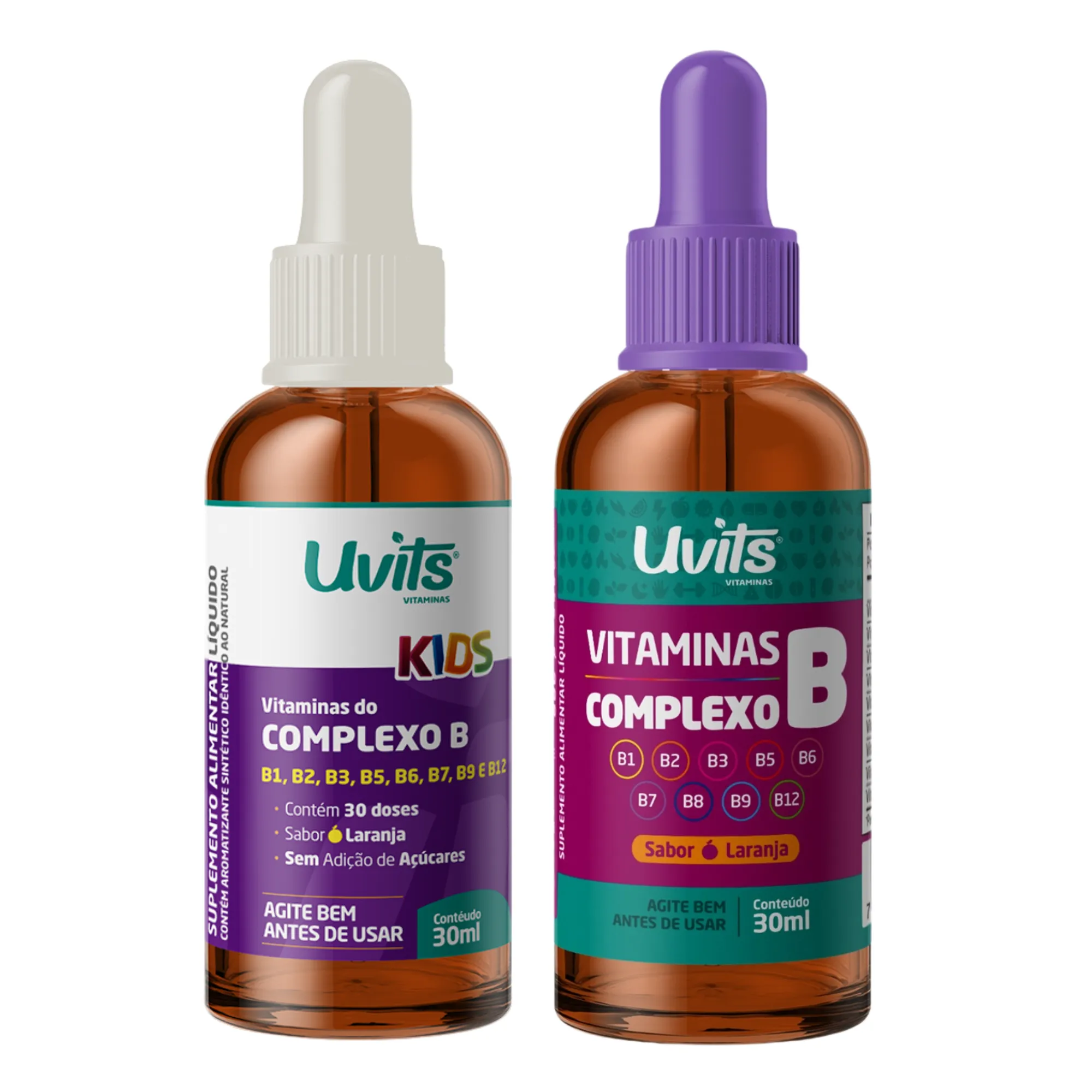 Kit Vit Complexo B Kids 30ml + Complexo B 30ml - Uvits