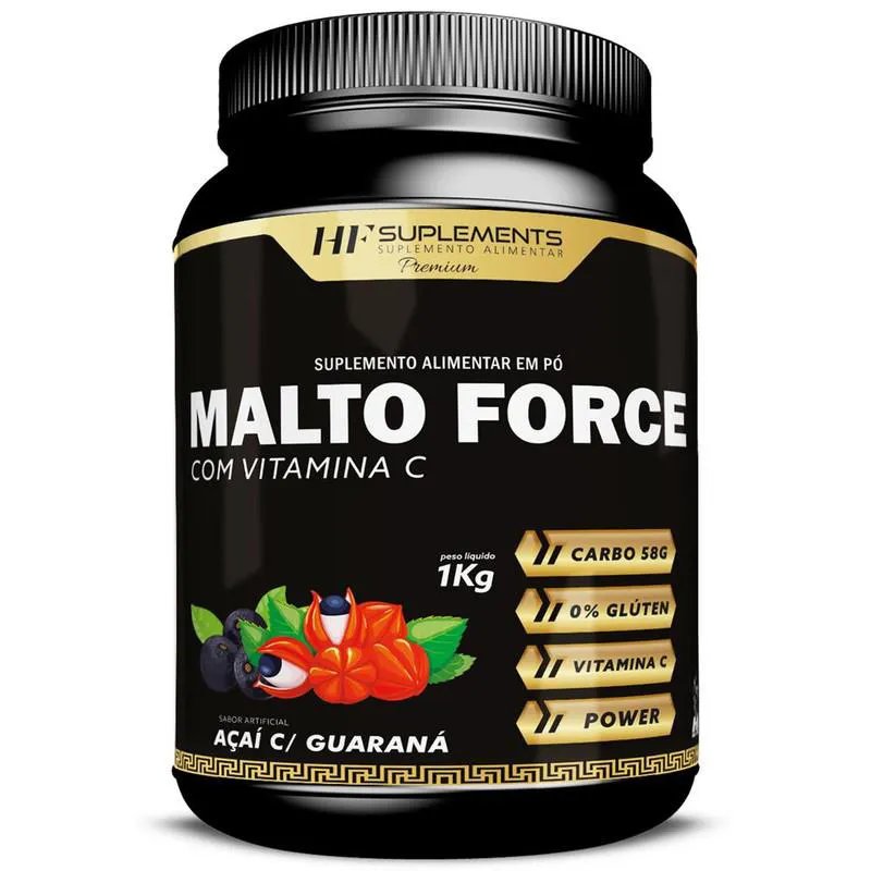 Malto Force Maltodextrina com Vitamina C 1Kg Hf Suplementos