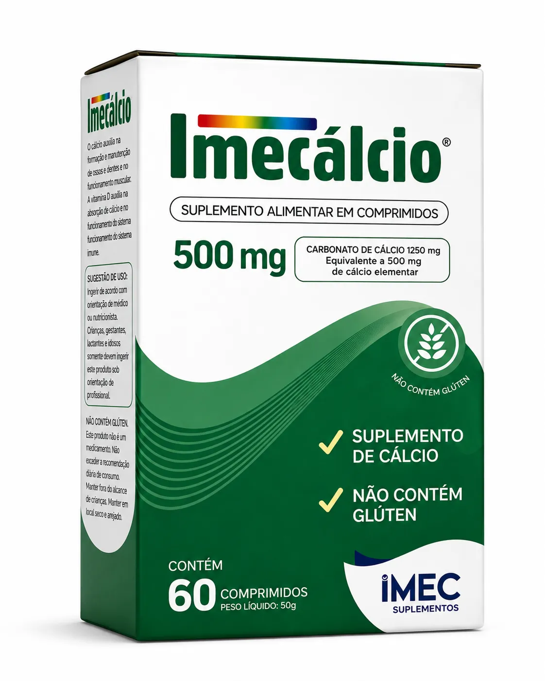 Imecálcio 1250Mg C/60 cápsulas - Nutivit