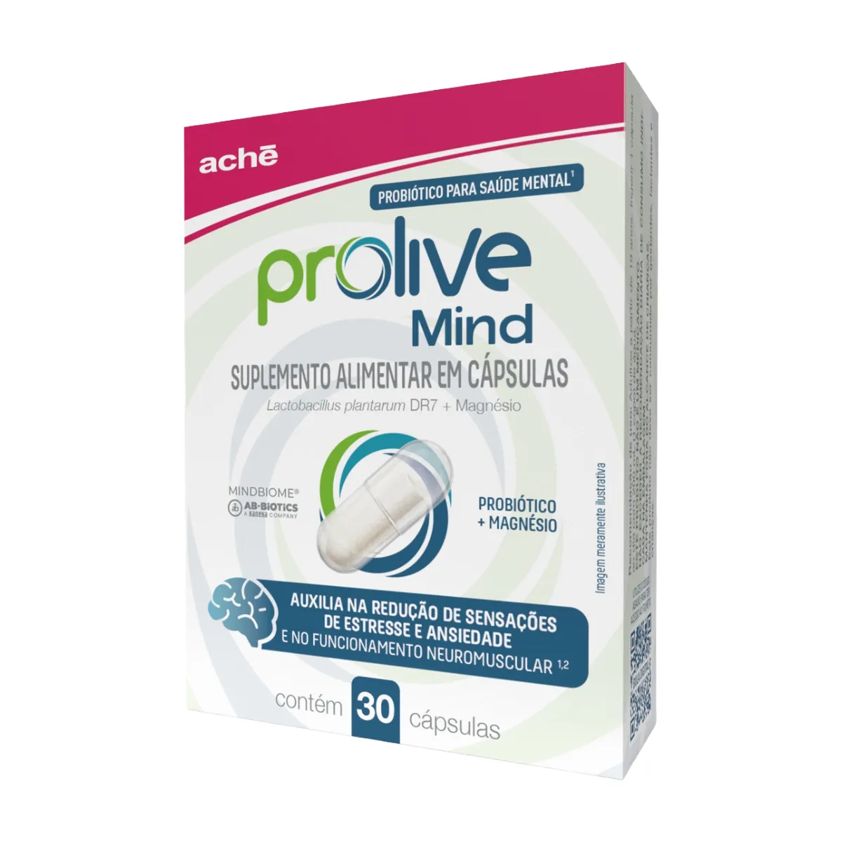 Probiótico + Magnésio Prolive Mind 30 cápsulas