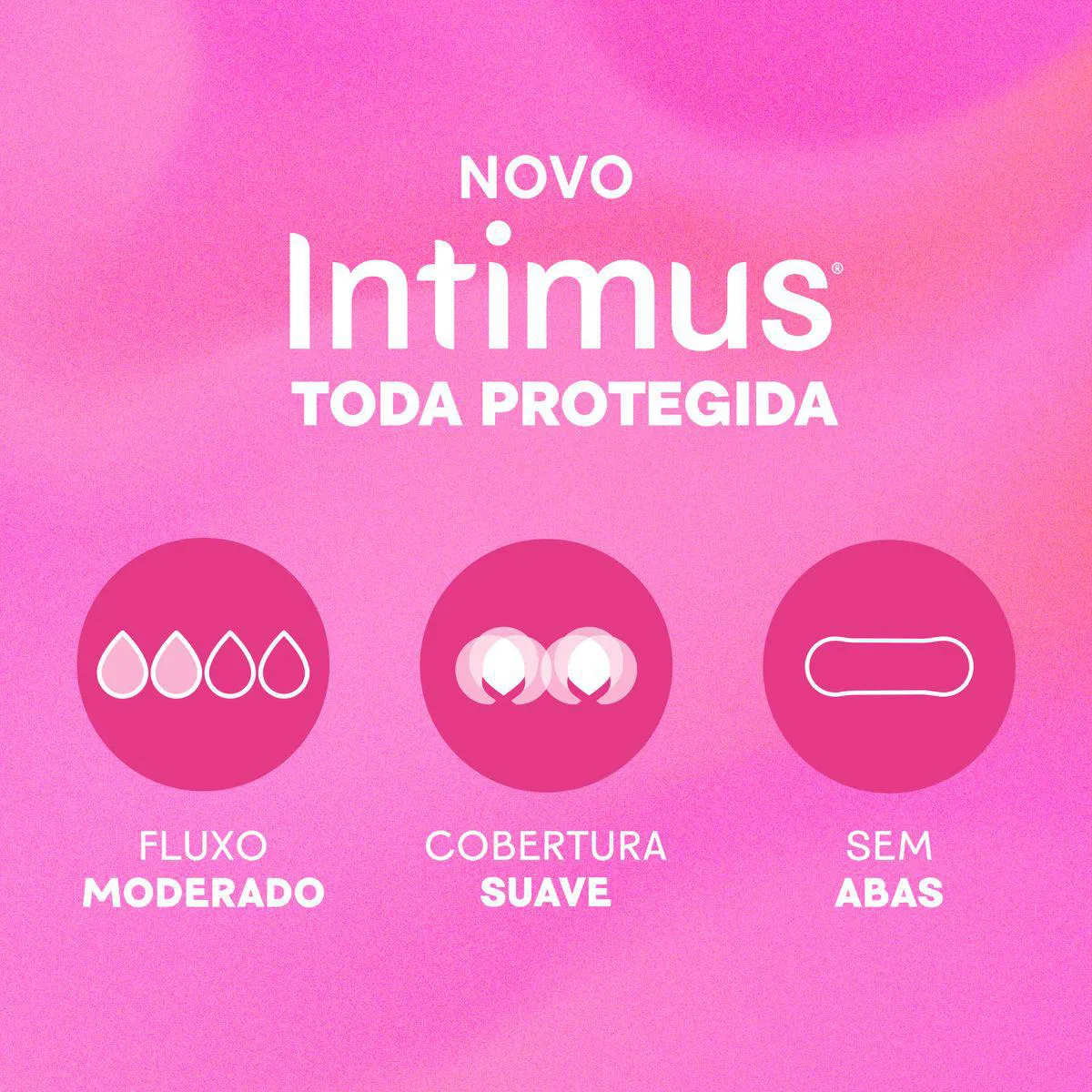 Absorvente Intimus Toda Protegida Cobertura Suave Sem Abas com 8 unidades
