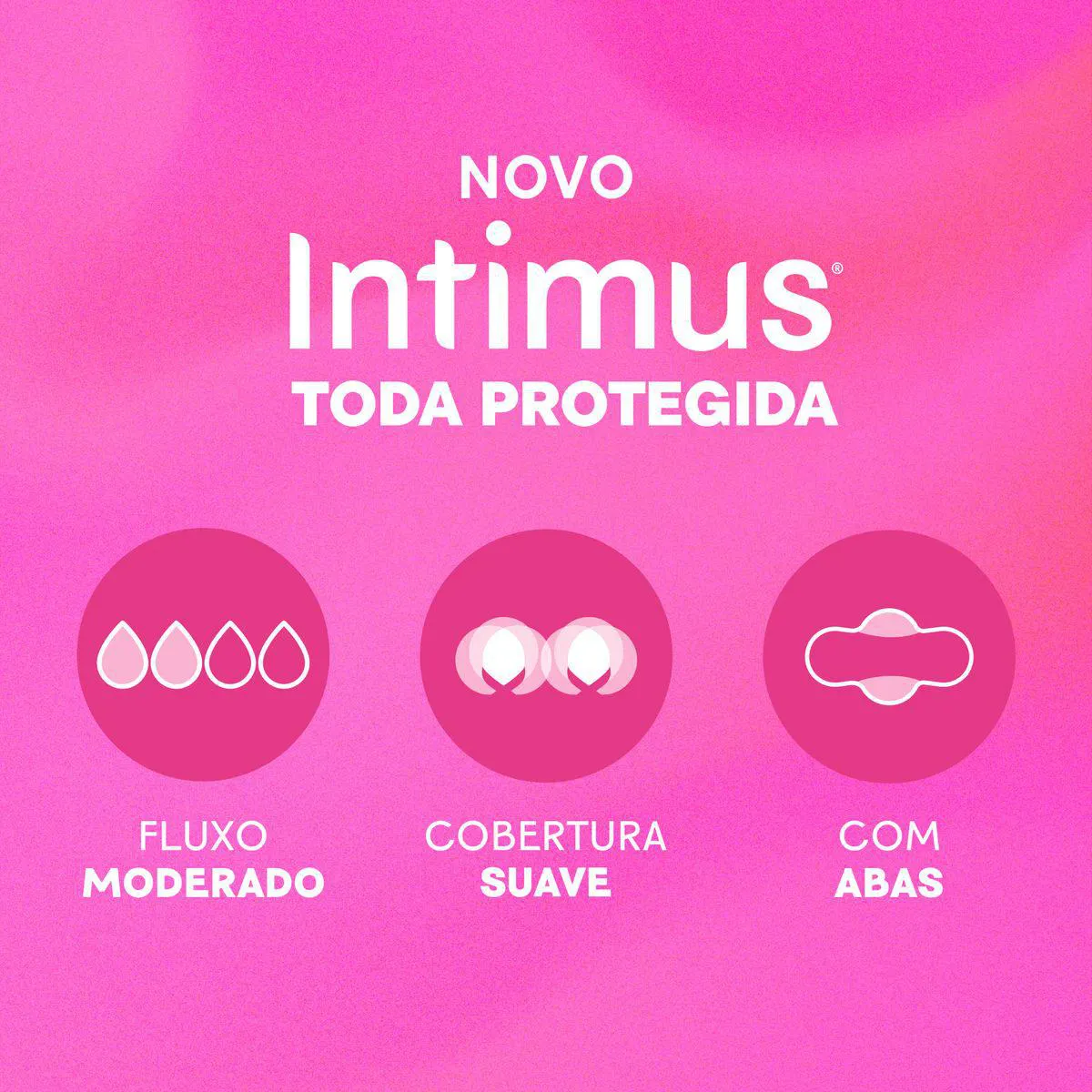 Absorvente Intimus Toda Protegida Cobertura Suave com Abas 8 unidades