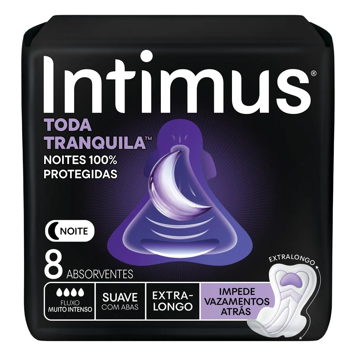 Absorvente Noturno Intimus Toda Tranquila 8 Unidades