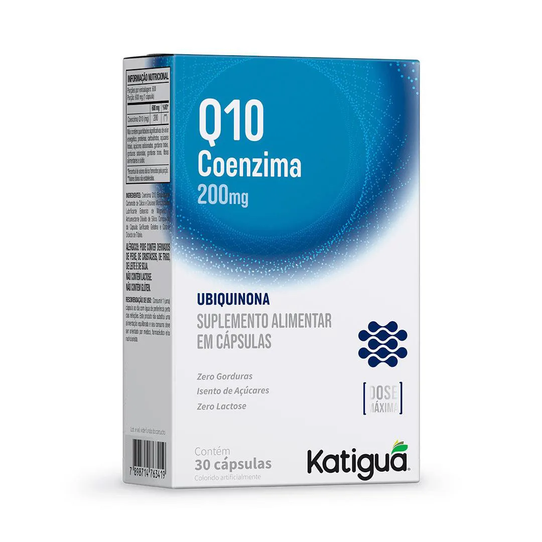 Coenzima Q10 Ubiquinona 200mg - 30 Caps - Katiguá