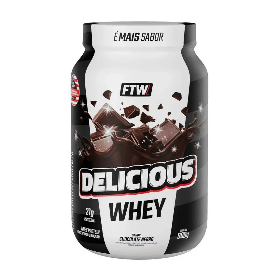 Delicious Whey (900g) - Sabor: Chocolate Negro