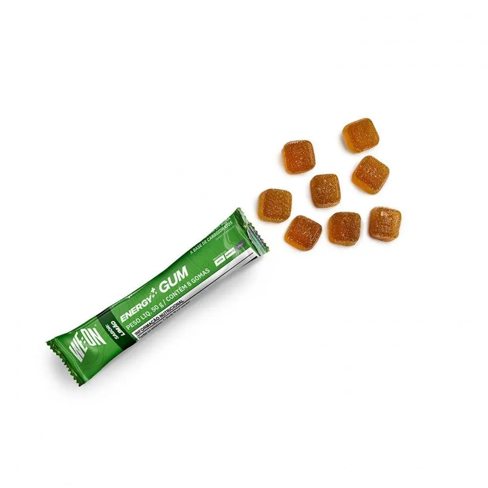 Energy Gum Sachê 50g (8 Gomas) - Sabor: Limão