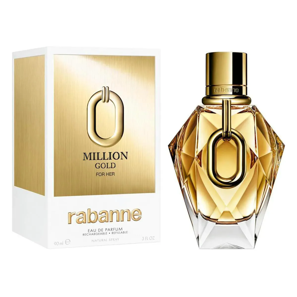 Million Gold For Her Paco Rabanne Eau De Parfum 90ml - Perfume Feminino