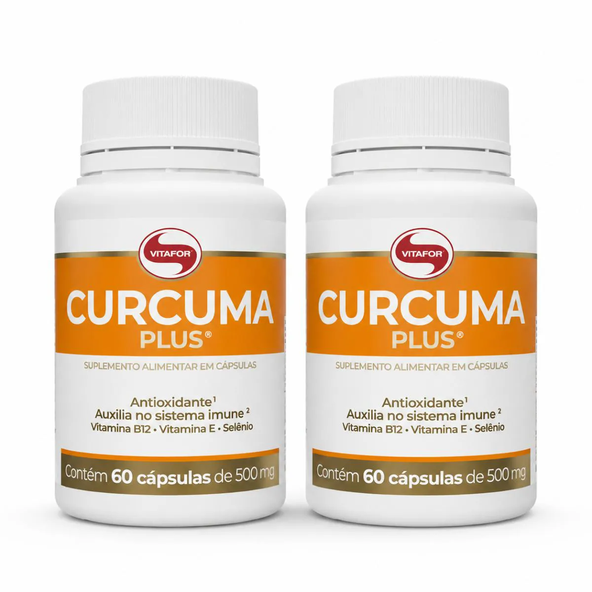 Kit 2x Cúrcuma Plus 500mg Vitafor 60 Cápsulas