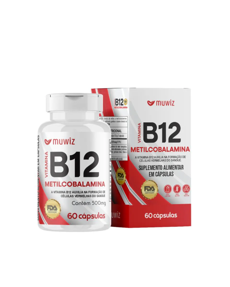 Vitamina B12 (metilcobalamina) 414% Idr 60 Cápsulas - Muwiz
