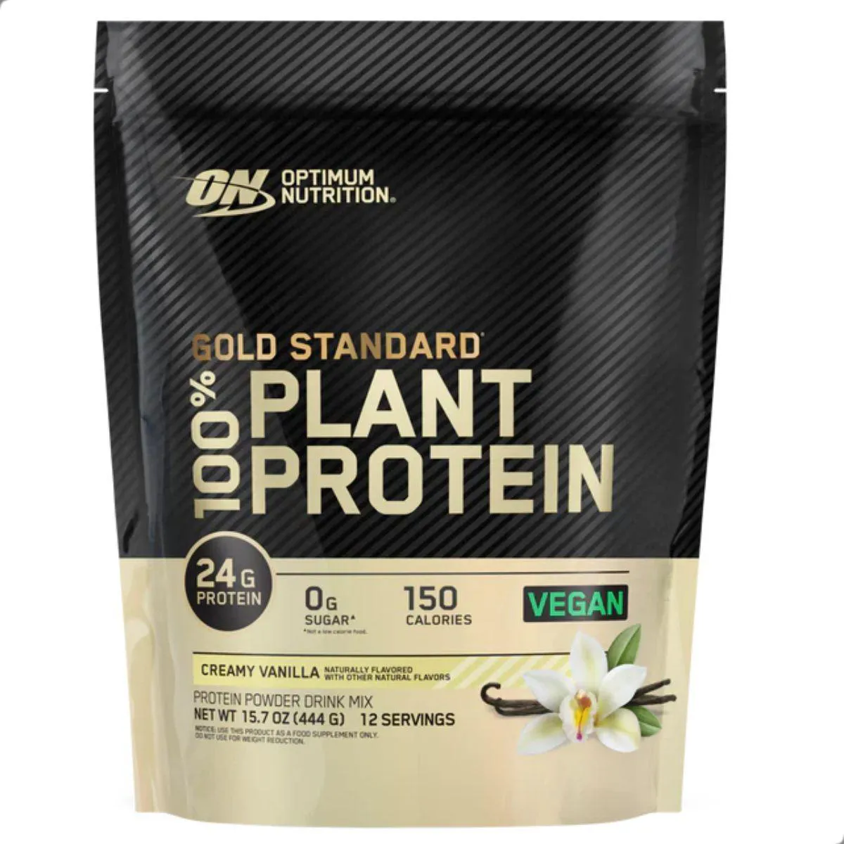 100% Plant Protein Gold Vegan Refil 444g 0,98lbs Optimum Creamy Vanilla