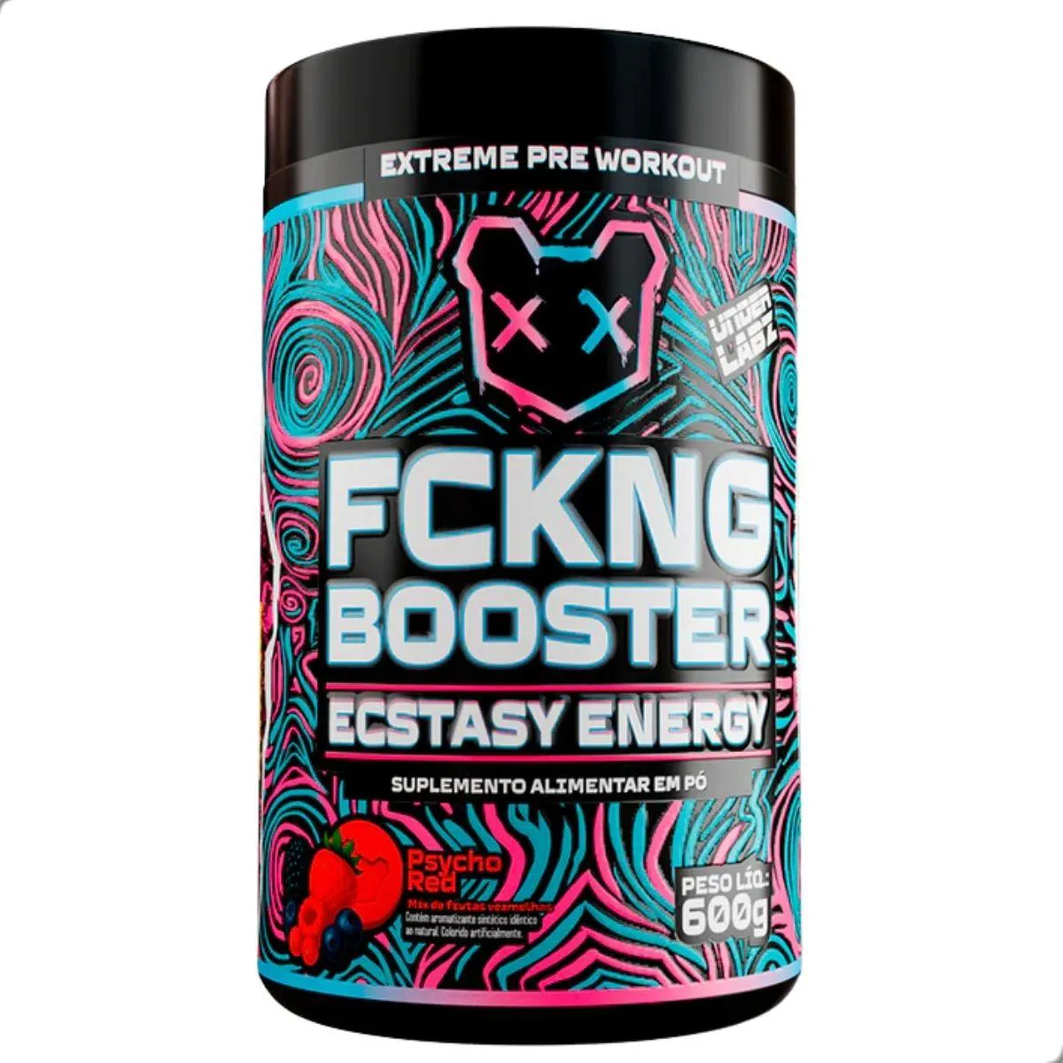 Fckng Booster Ecstasy Energy Pre Workout 600g Under Labz Psycho Red