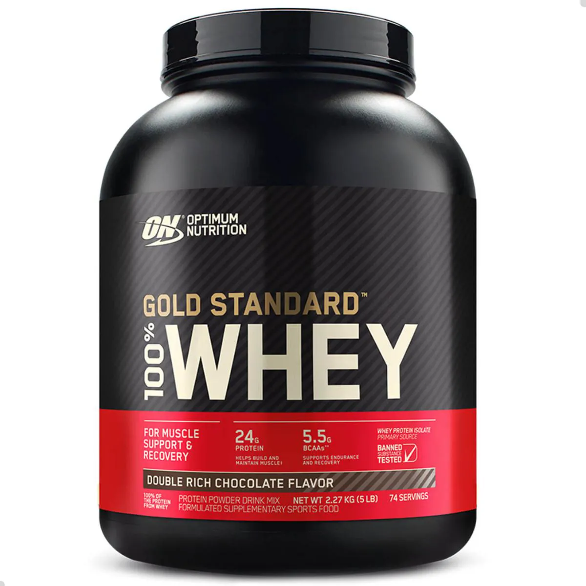 100% Whey Gold Protein Standard New 2,27kg 5 Lbs Optimum Nutrition Chocolate Double Rich