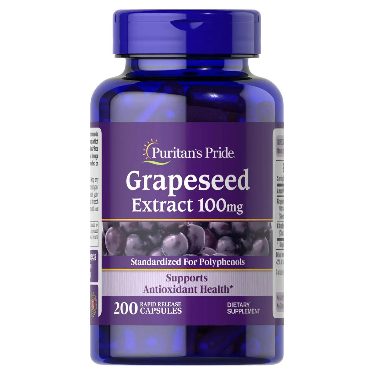 Resveratrol 250mg 60 Capsulas de Liberação Rápida - Puritan's Pride