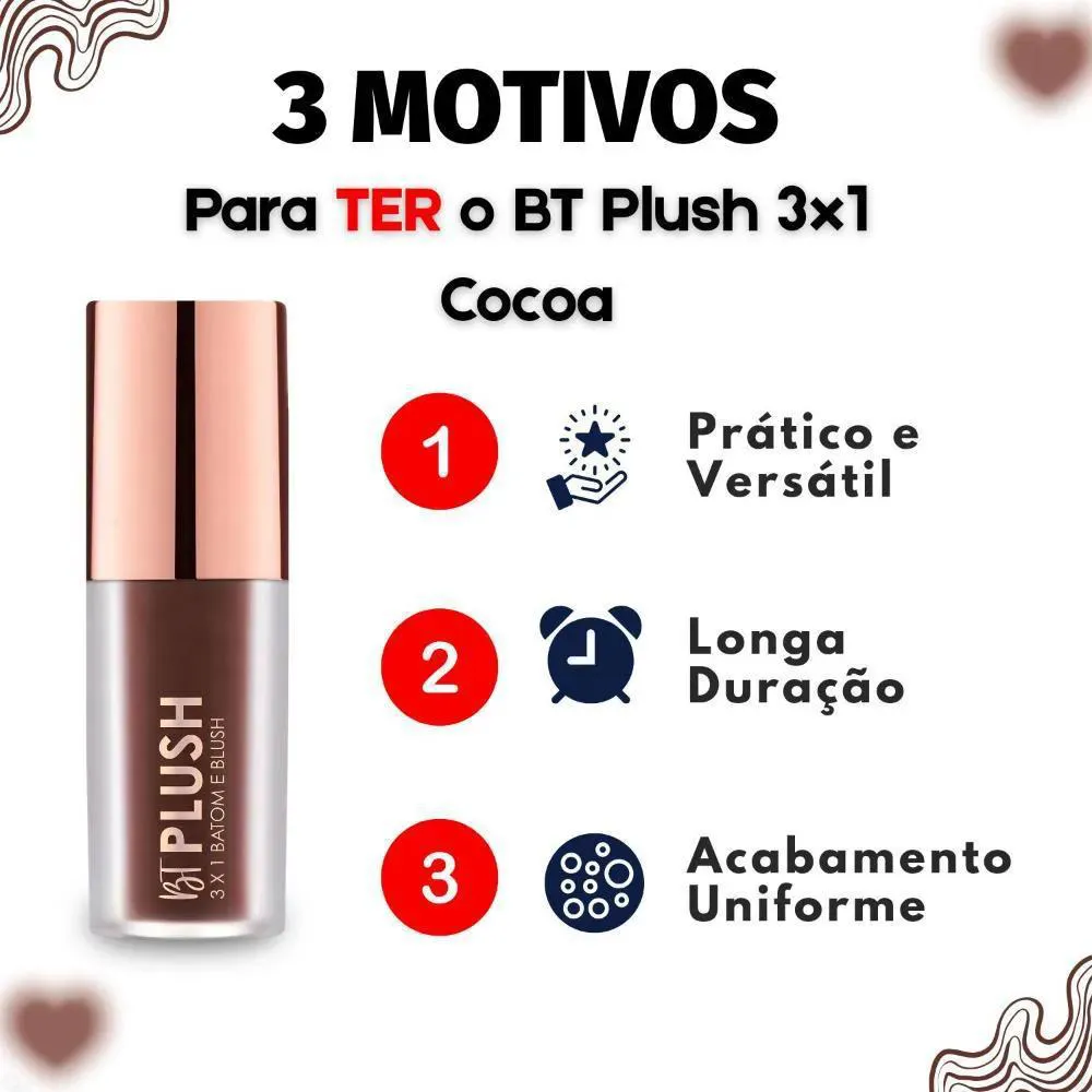 Blush Cremoso Bruna Tavares BT Plush 6g - Cocoa