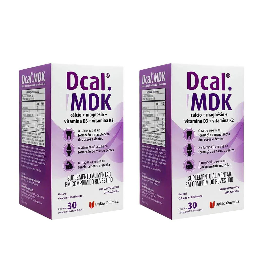 Dcal Mdk Suplemento Kit 2 - 30 Cpr - Uniao Quimica