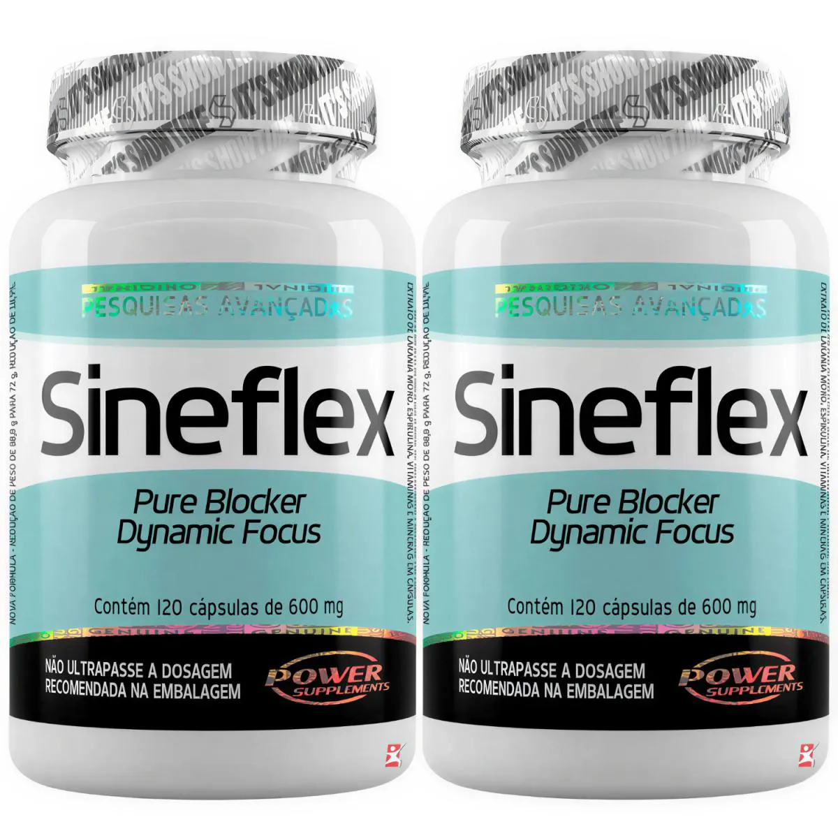 Kit 2 Sineflex Pure Blocker Dynamic Focus Total 240 Cápsulas - Power Supplements