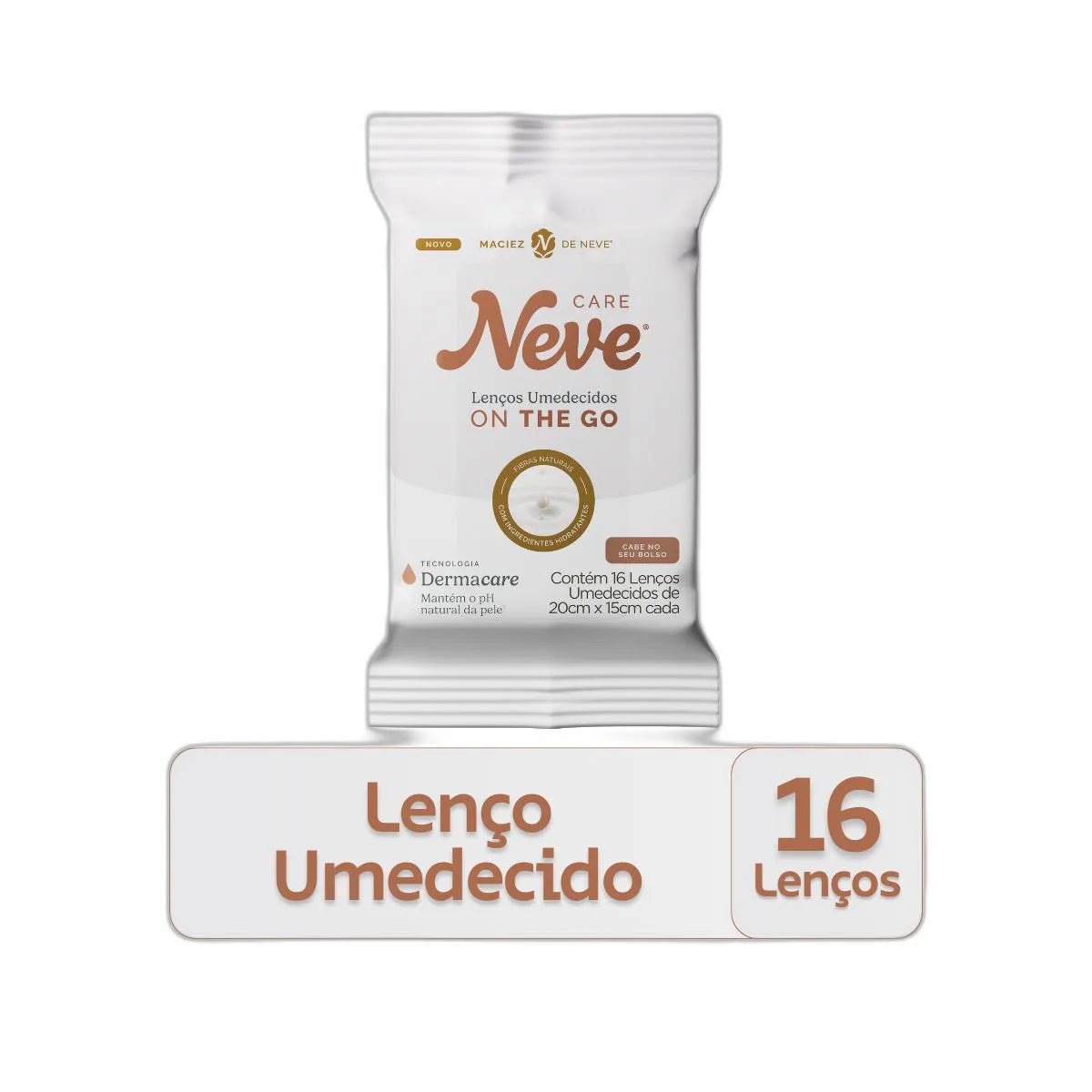 Lenço Umedecido Neve Dermacare On The Go 16 Unidades