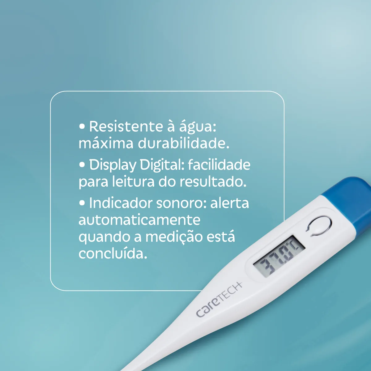 Termômetro Digital Caretech TS-101 Branco 1 Unidade