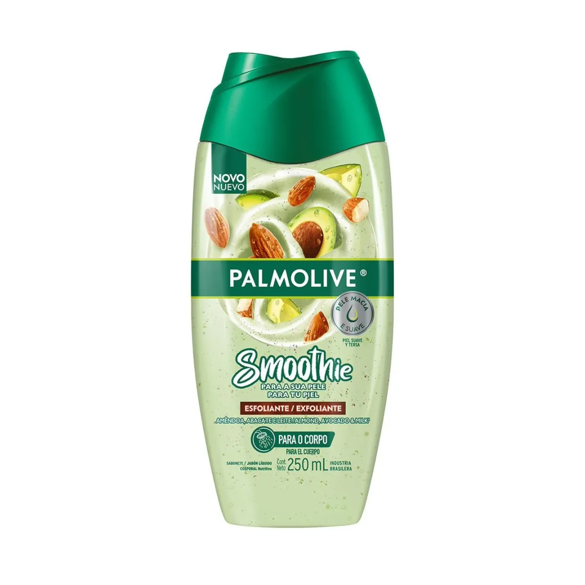 Sabonete Líquido Corporal Palmolive Smoothie Esfoliante Amêndoa, Abacate e Leite 250ml