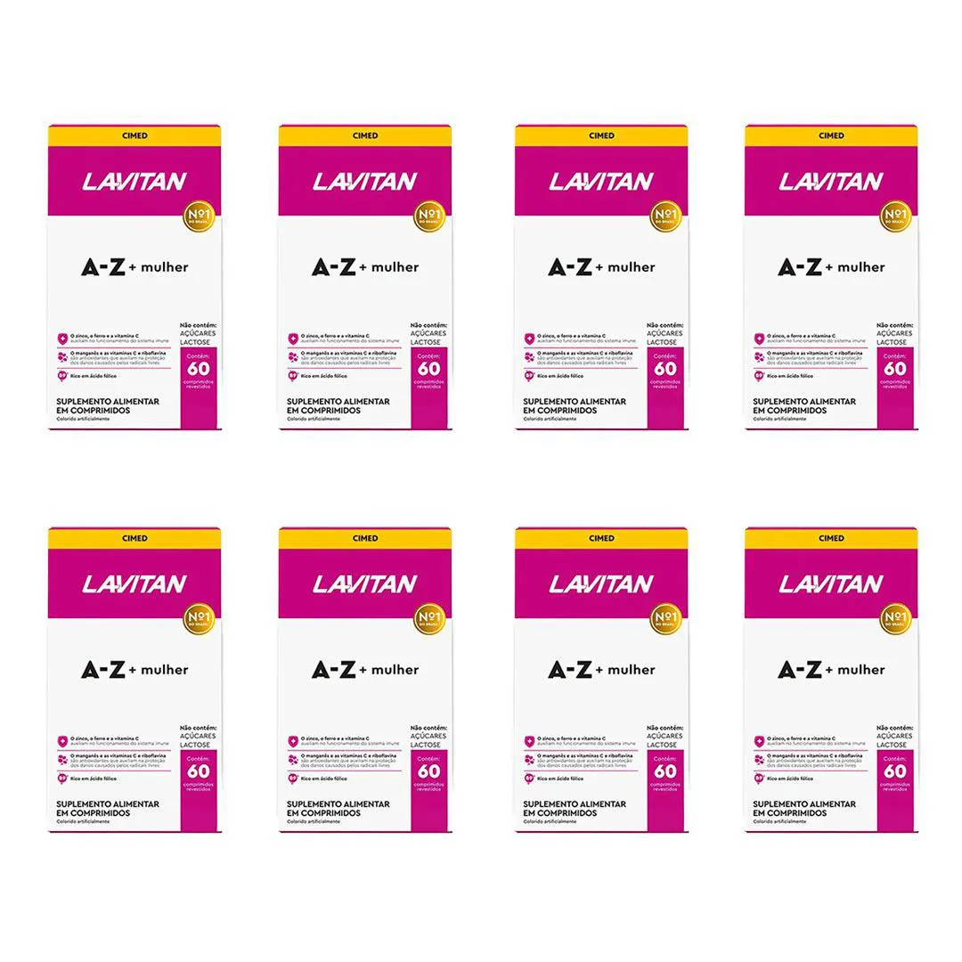 Kit 8 Lavitan A-Z Mulher Suplemento 60 Cápsulas - Cimed
