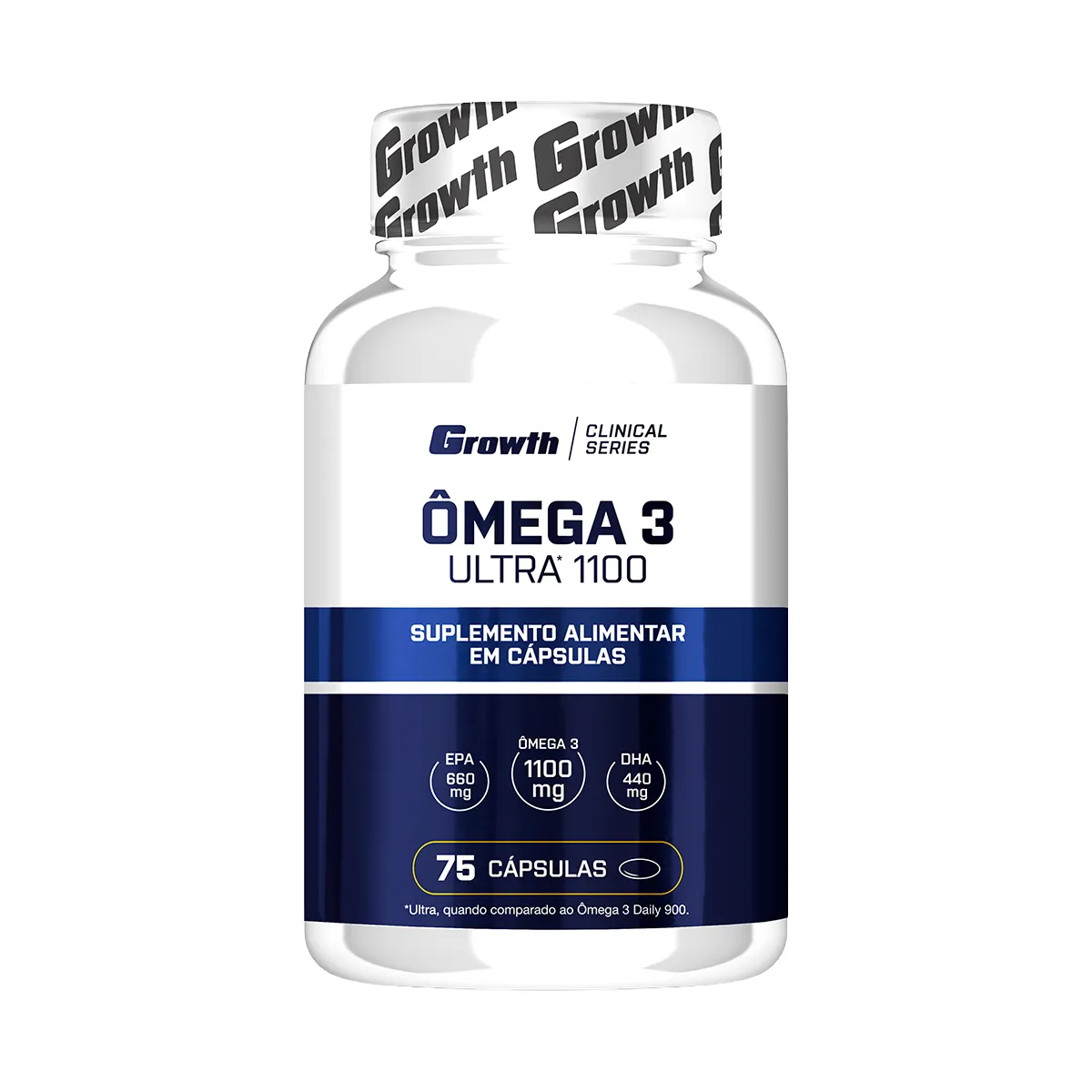 Ômega 3 Growth Ultra 1100 75 cápsulas