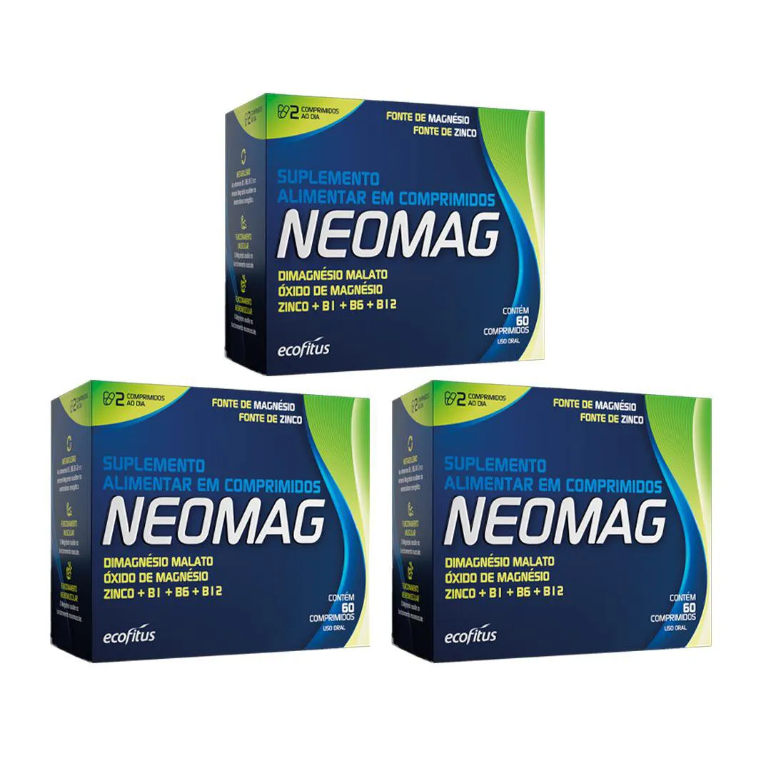 Kit 3 Suplemento Neomag com 60 Comprimidos - Ecofitus