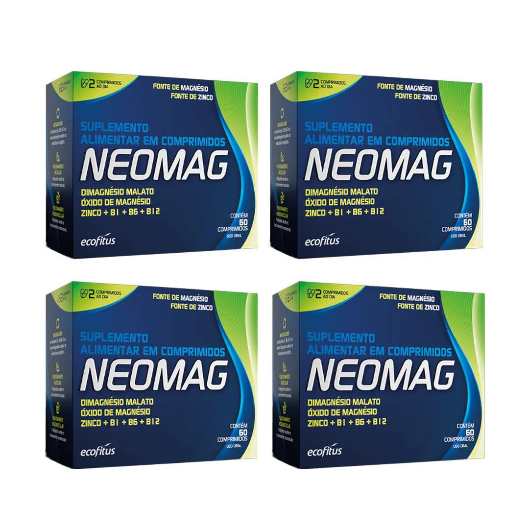 Kit 4 Suplemento Neomag com 60 Comprimidos - Ecofitus