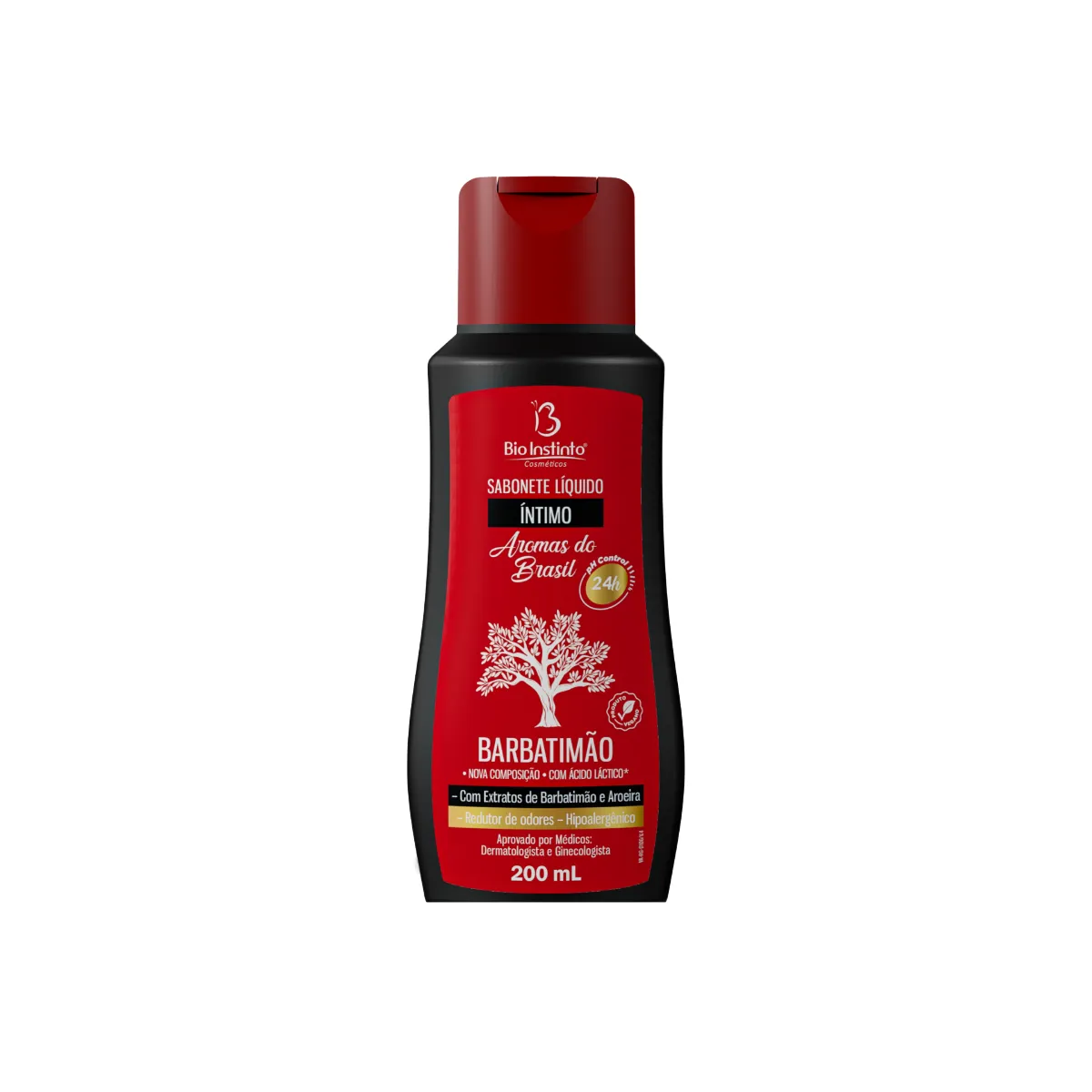 Sabonete Líquido Íntimo Bio Instinto Aromas do Brasil Barbatimão e Aroeira 200ml