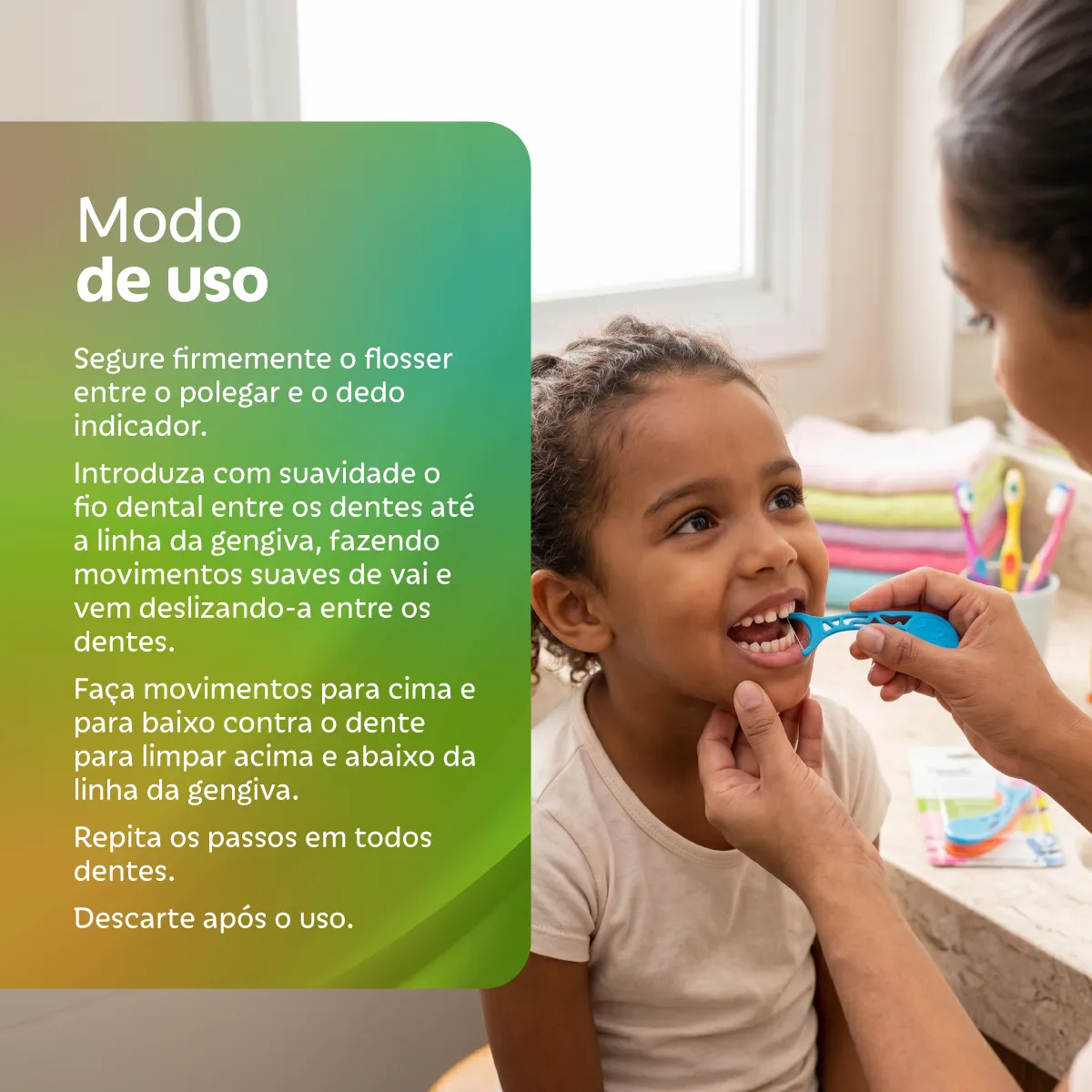 Fio Dental Infantil Needs Floss Pick Kids 10 Unidades