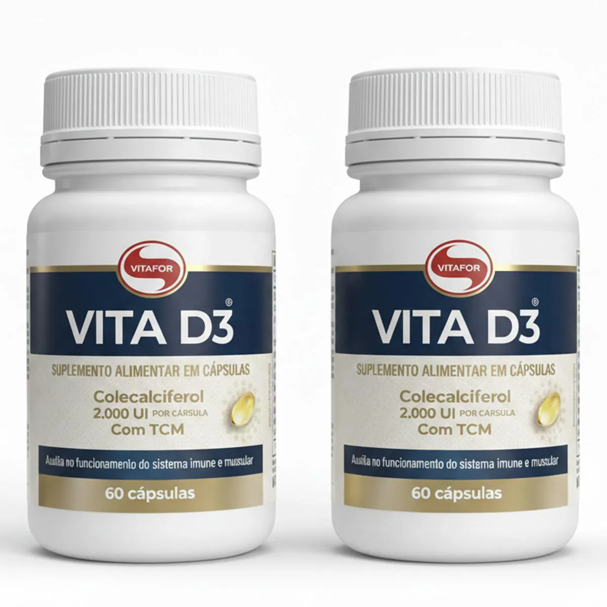 Kit 2 Vita D3 60 Capsulas - Vitafor