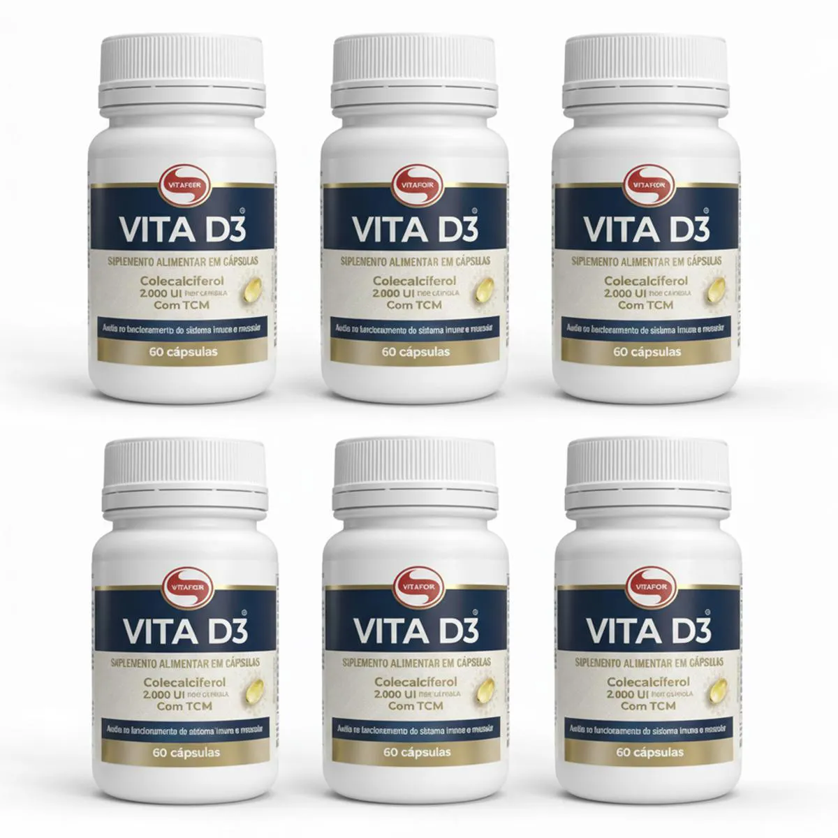 Kit 6 Vita D3 60 Capsulas - Vitafor