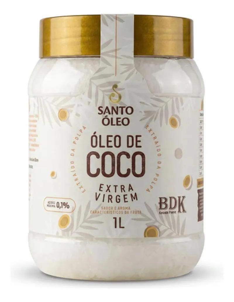 Óleo de Coco Extra Virgem de Polpa 1l Santo Óleo