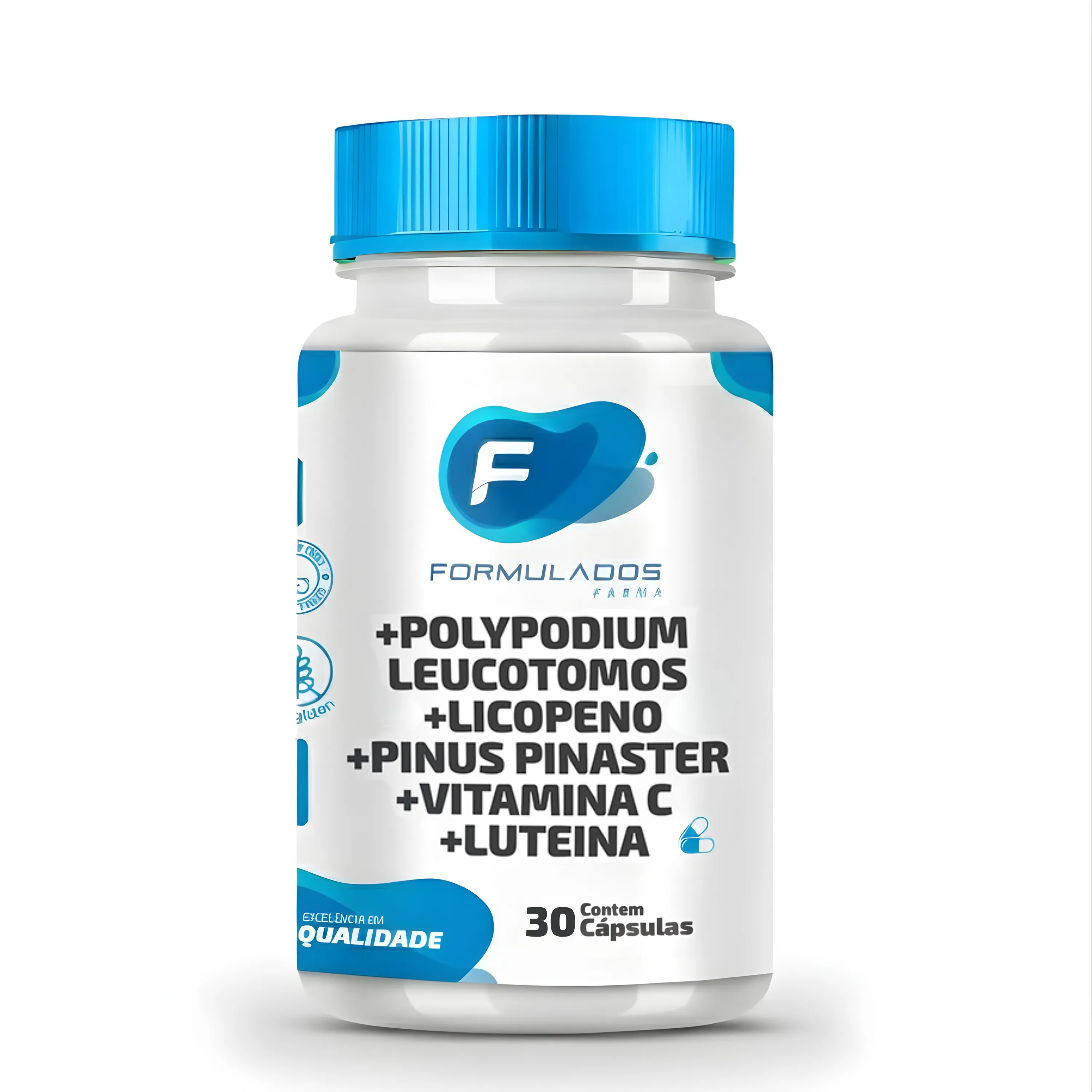 Polypodium Leucotomos 300Mg + Licopeno 10Mg + Pinus Pinaster 150Mg + Vitamina C 50Mg + Luteina 10Mg 30 Cápsulas