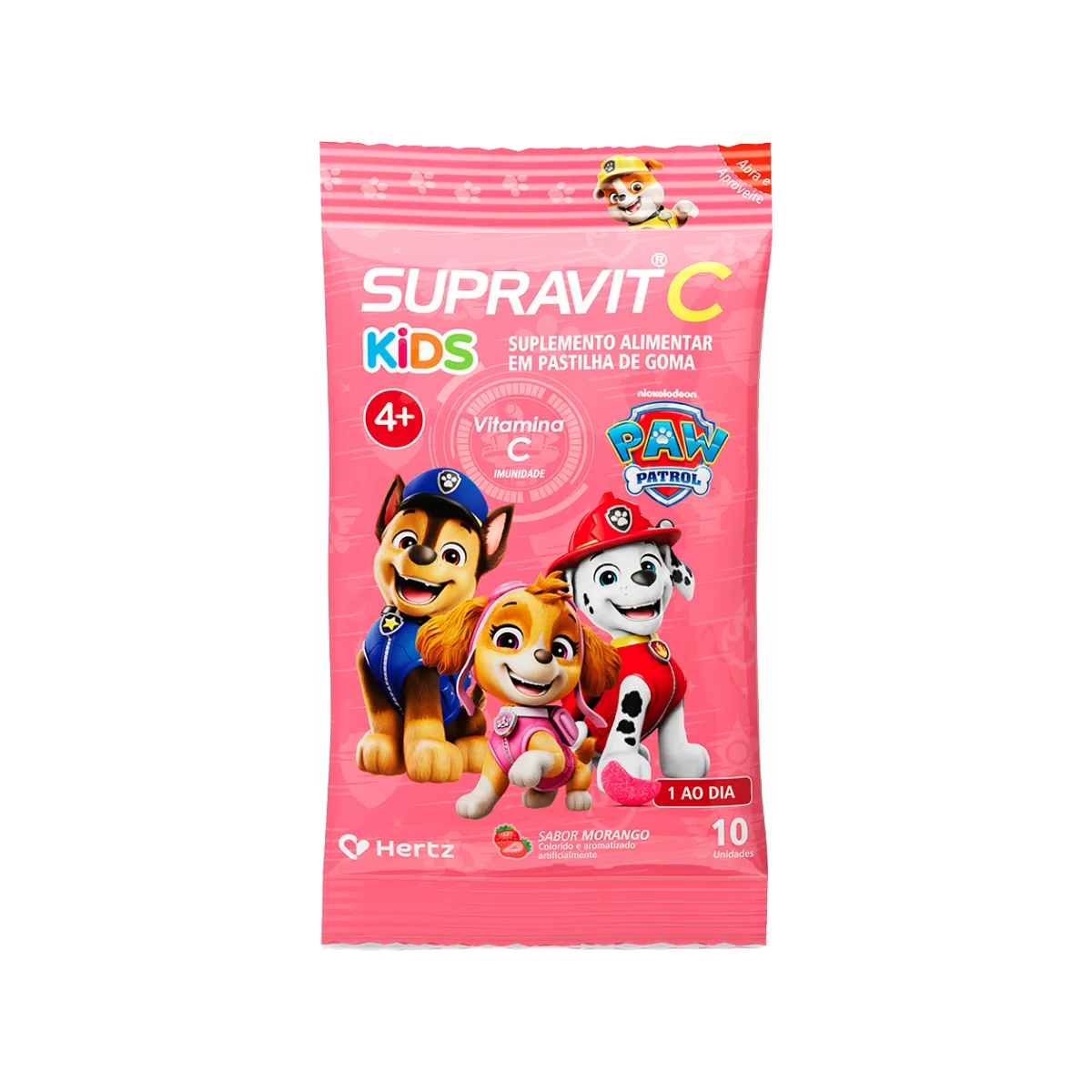 Vitamina C Supravit Kids Mini Morango 10 unidades
