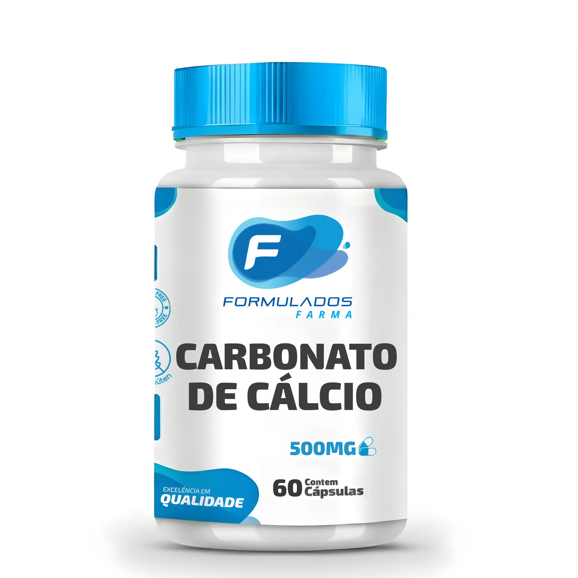 Carbonato de Cálcio 500mg 60 cápsulas