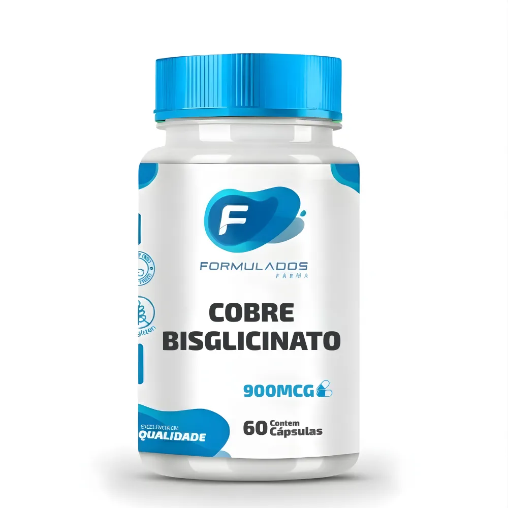 Cobre Bisglicinato 900Mcg 60 Cápsulas