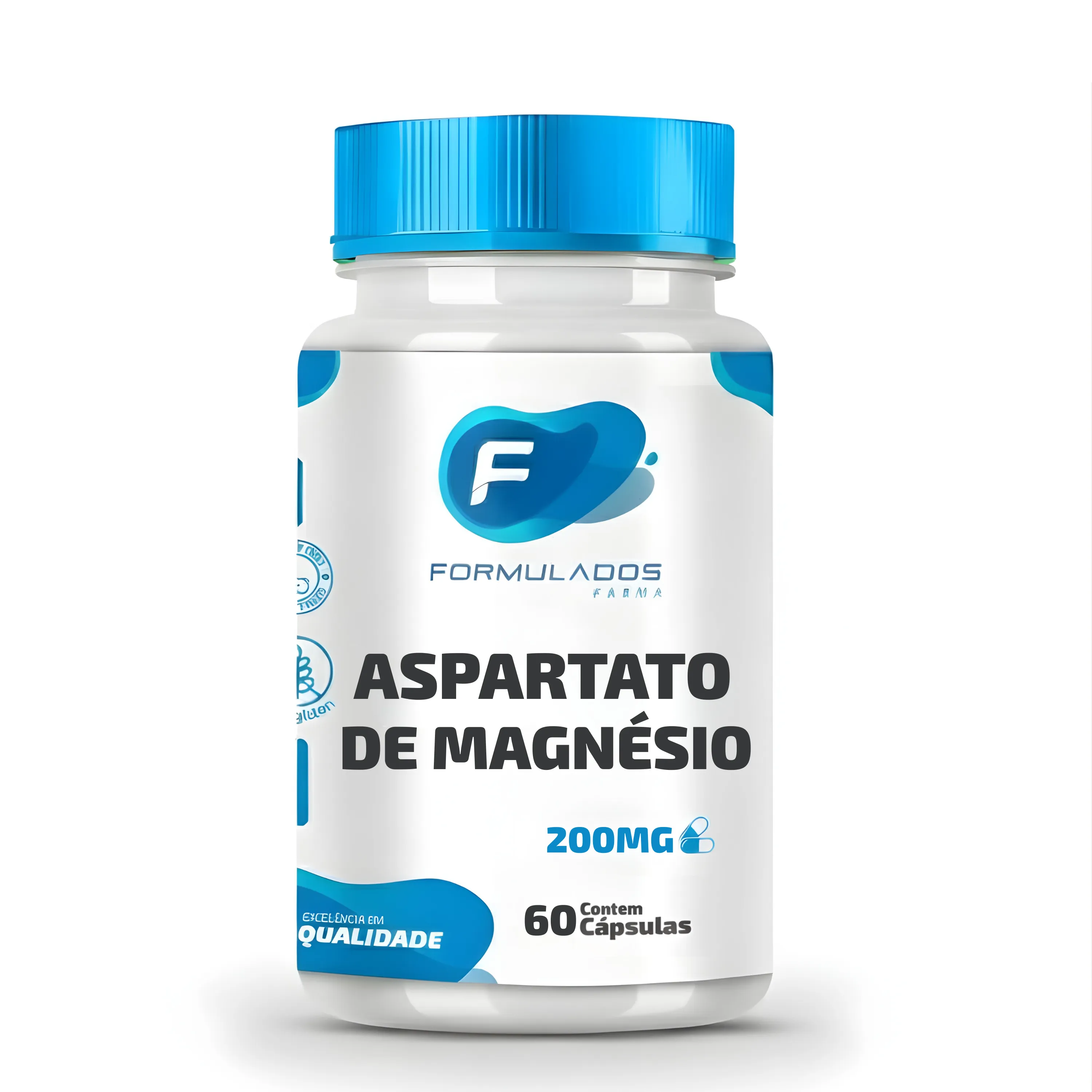 Aspartato de Magnésio 200Mg 60 Cápsulas