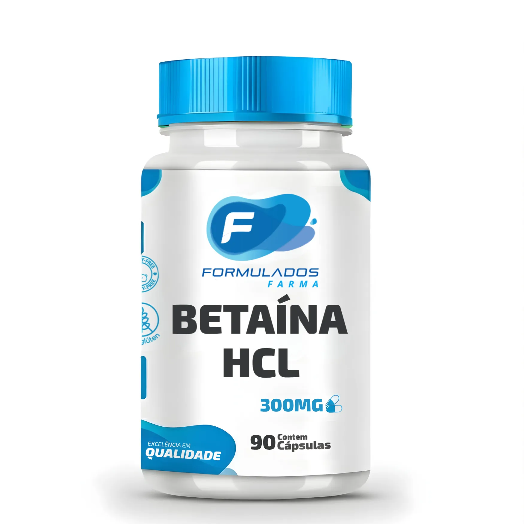 Cloridrato de Betaína (betaína Hcl) 300mg 90 cápsulas