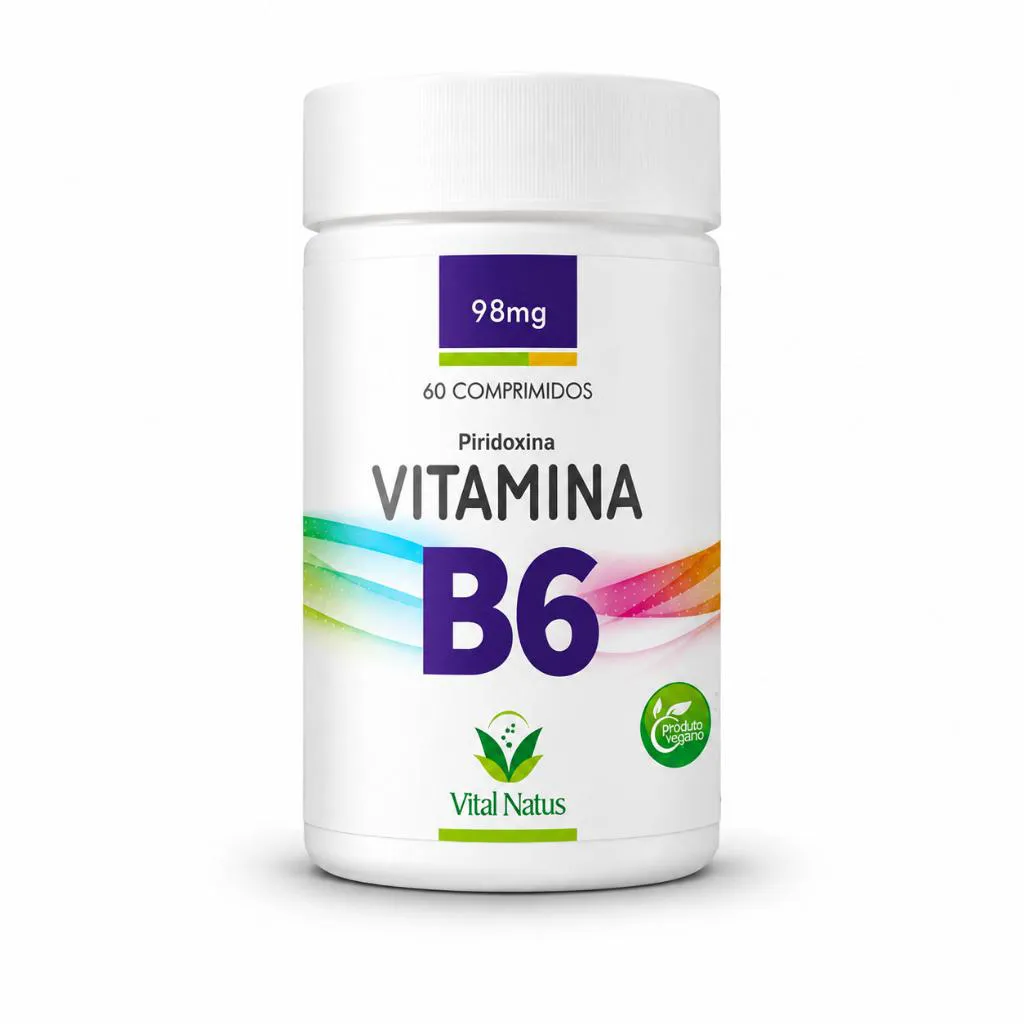 Kit 3 Vitamina B6 500mg Piridoxina Complexo B 180 Comprimidos Vital Natus