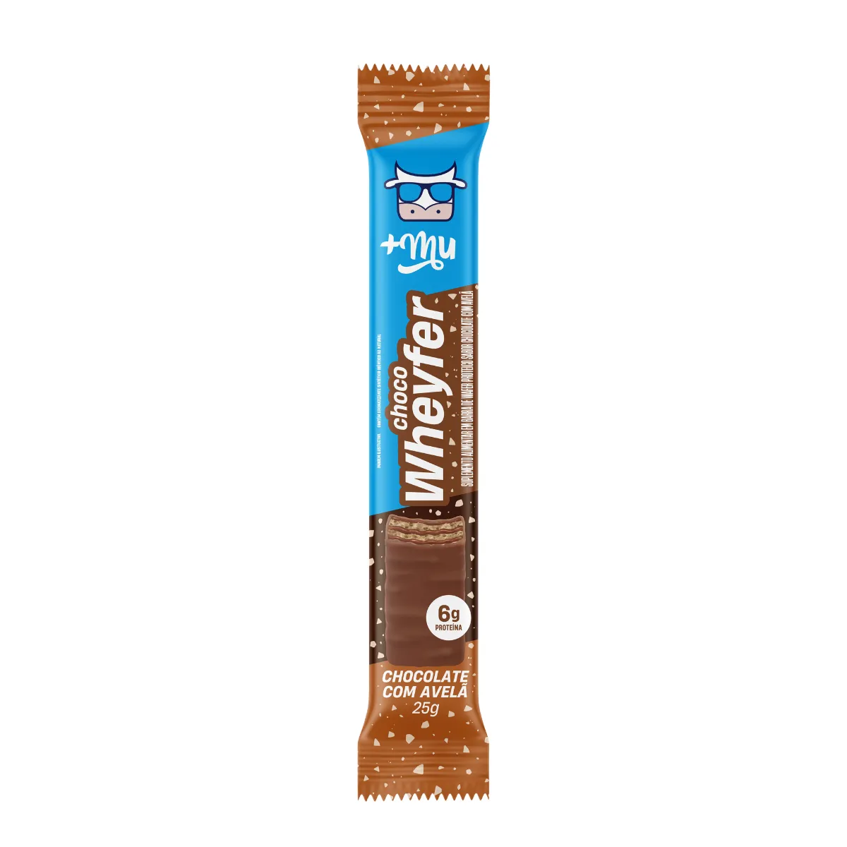 Wafer Proteico +Mu Choco Wheyfer Chocolate com Avelã 25g