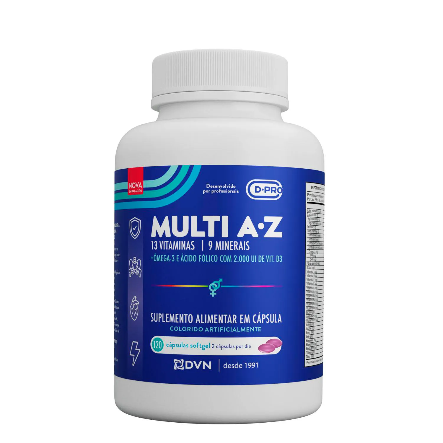 Multivitamínico D.multi A-z 120 cápsulas