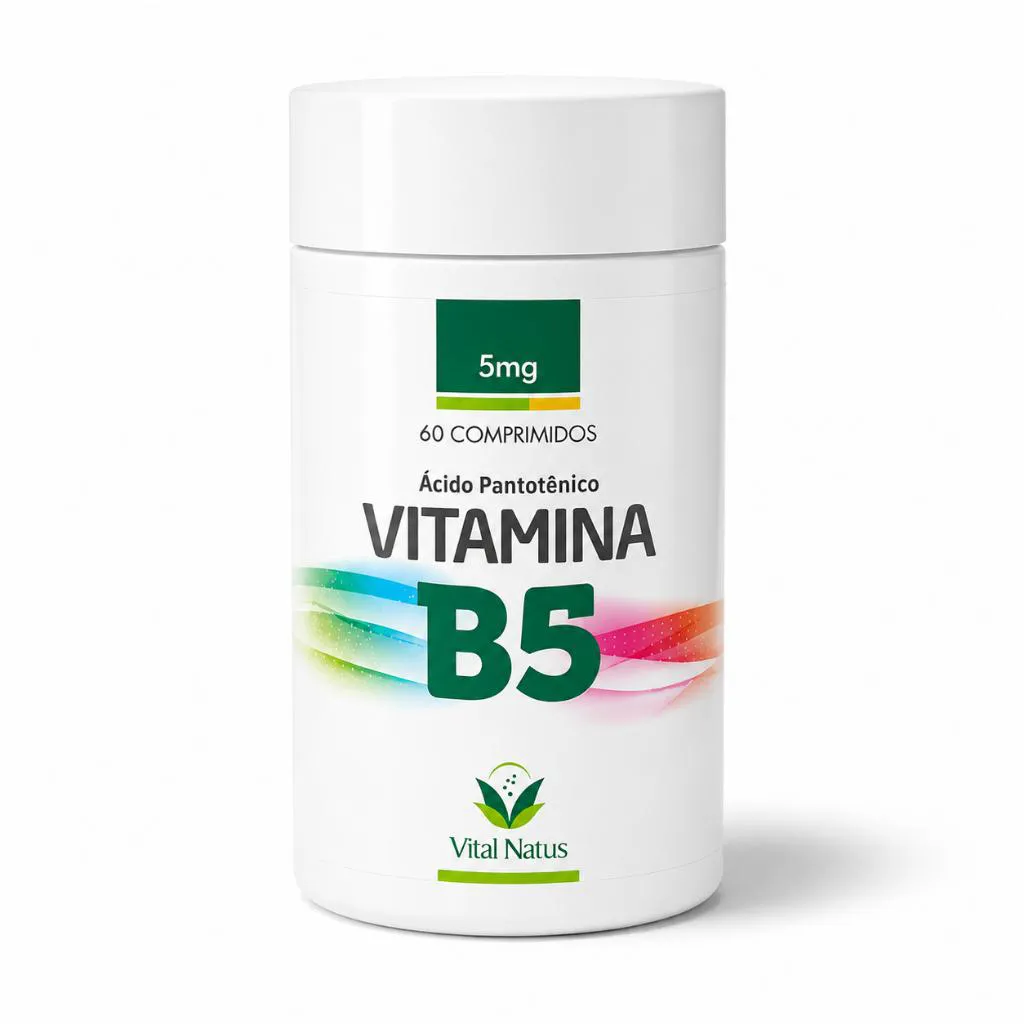 Suplemento Alimentar Ácido Pantotênico Vitamina B5 500mg 60 Comprimidos Vital Natus