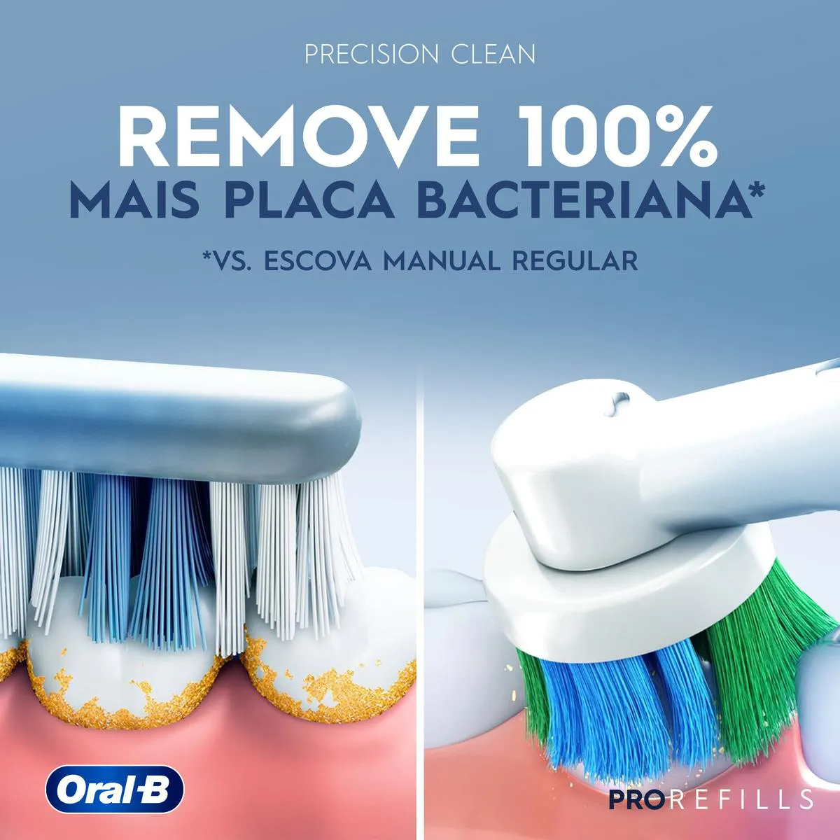 Refil Escova de Dente Elétrica Oral-B PRO Series Precision Clean 4 unidades