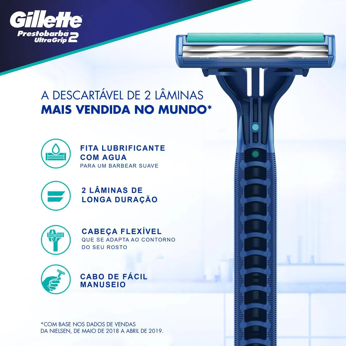 Aparelho de Barbear Gillette Prestobarba Ultragrip2 2 unidades