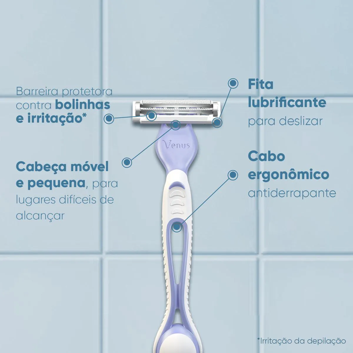 Aparelho de Depilar Descartável Gillette Venus Íntima 2 Unidades
