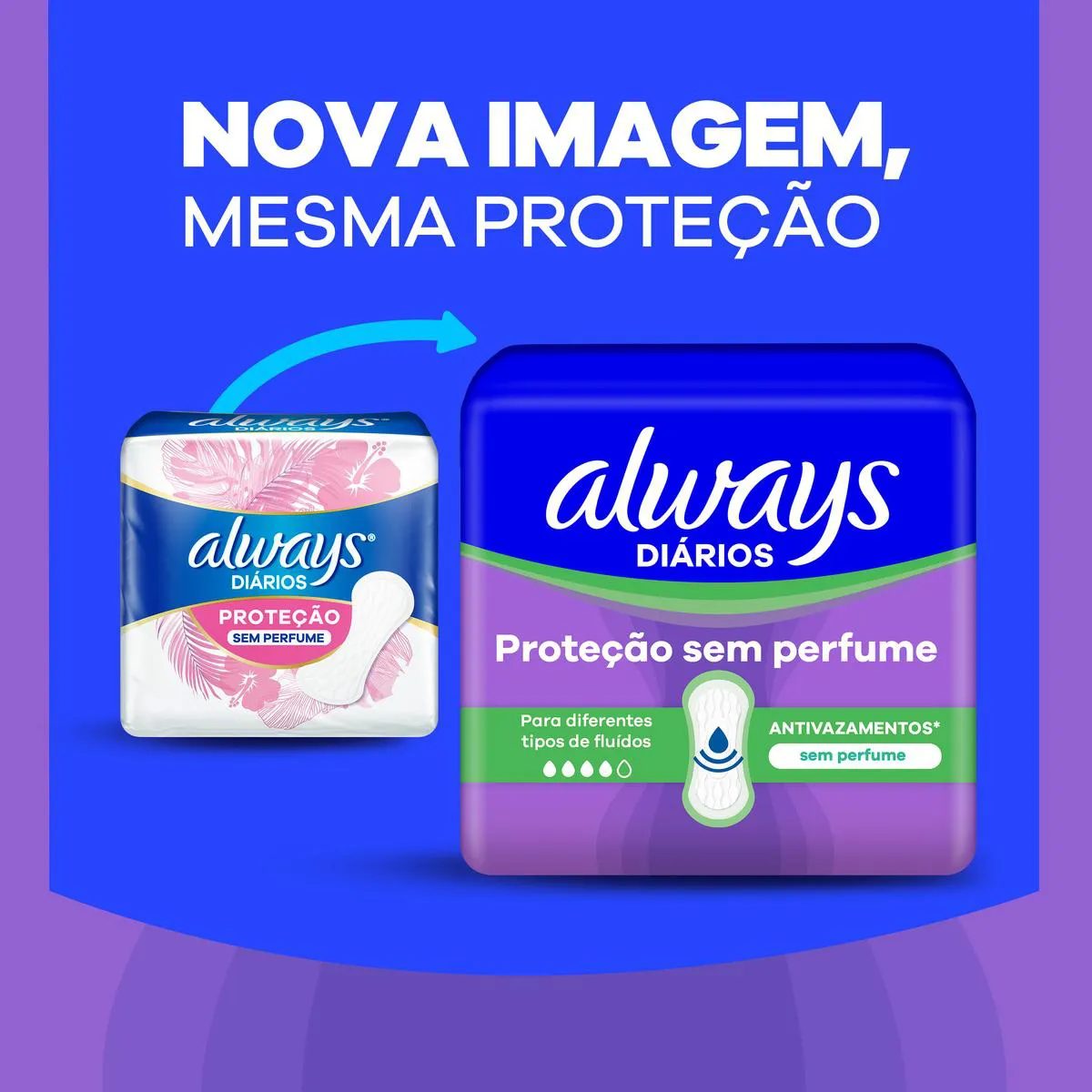 Protetor Diário Always Sem Perfume 80 unidades