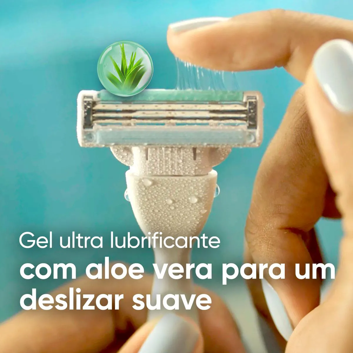 Kit Aparelho de Depilar Gillette Vênus Pele Sensível com Aloe e Vera 1 unidade + Carga 3 Unidades