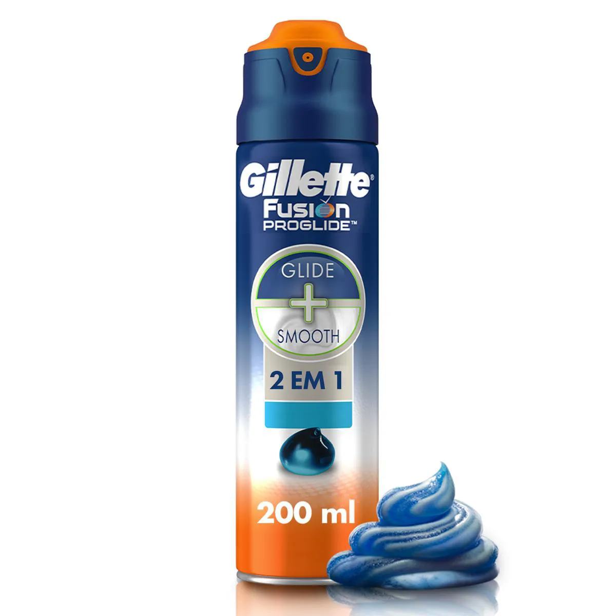 Gel de Barbear Gillette Fusion Proglide 2 em 1 Hidratante 200ml